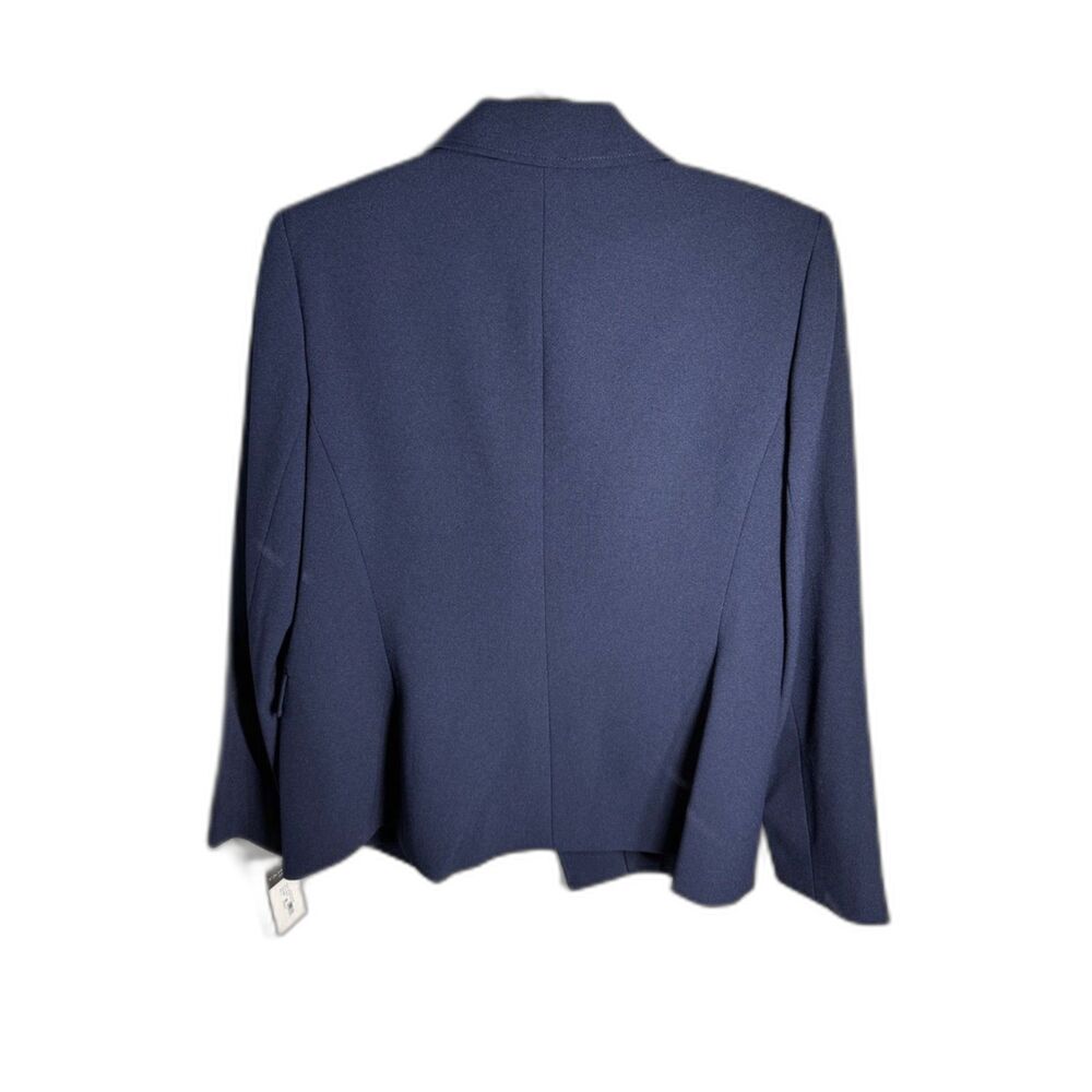 Tahari ASL Women’s Size 14 Blue Peak Lapel One Button Tailored Blazer - Picture 2 of 5